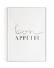 White Bon Appétit Physical 8x10 wall art print