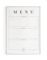 ENTERTAINING MENU PRINT