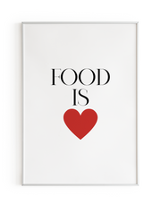 FOOD IS LOVE RED PRINT