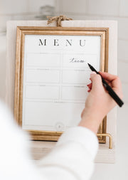 5 DAY WEEKLY MENU PRINT